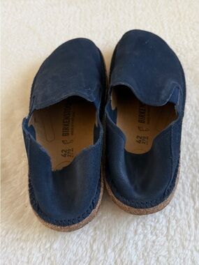 Birkenstock Women's Navy Suede Slip-On Loafers